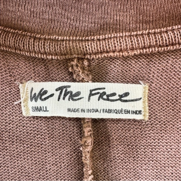 Free People Free Spirit Henley Top in Red Clay Combo Thermal Sz Small brown - Picture 6 of 7